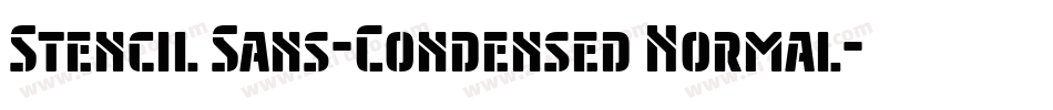 Stencil Sans-Condensed Normal字体转换
